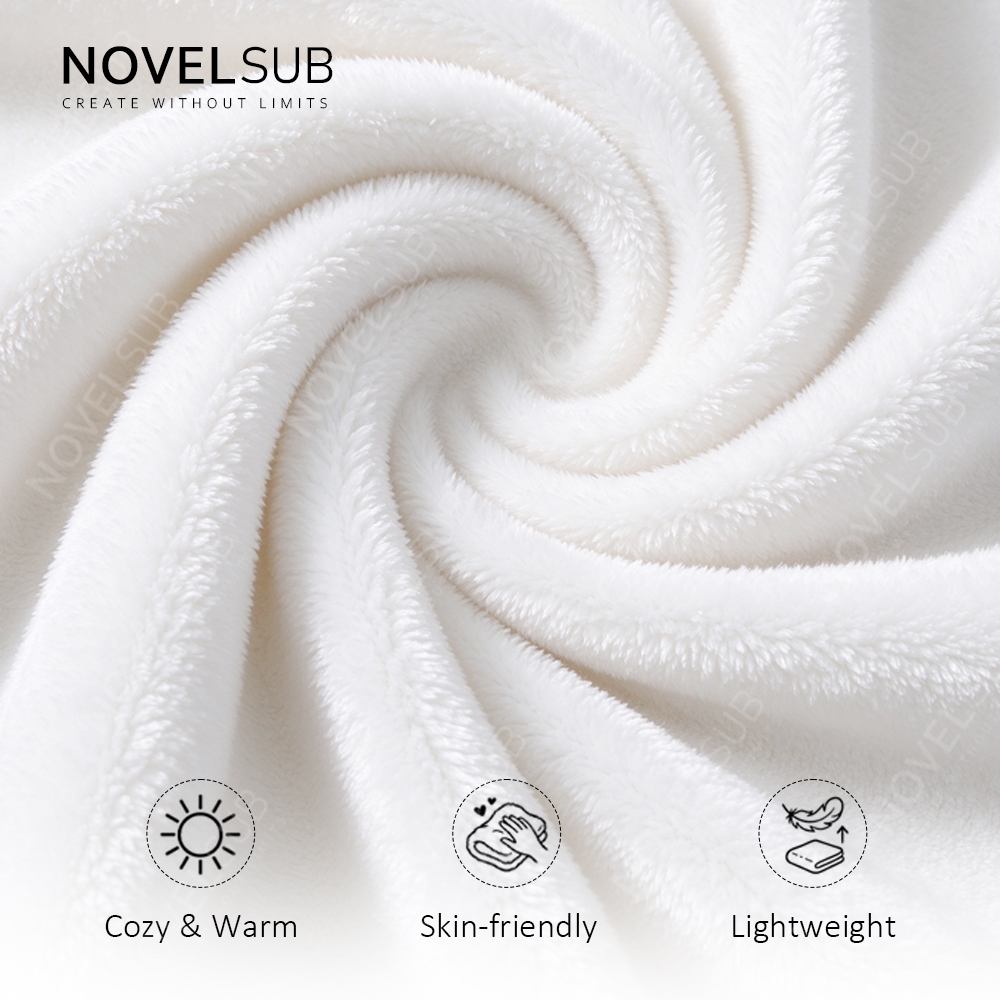 NOVELSUB Sublimation Blank Flanel Blankets Custom DIY 300g Flannel Blankets for Double- sided Printing