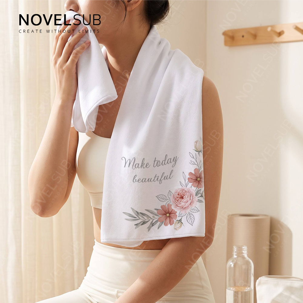 NOVELSUB Sublimation Blank Microfiber Towels Custom DIY Square Towel & Sports Towel for Double-Sided Printing