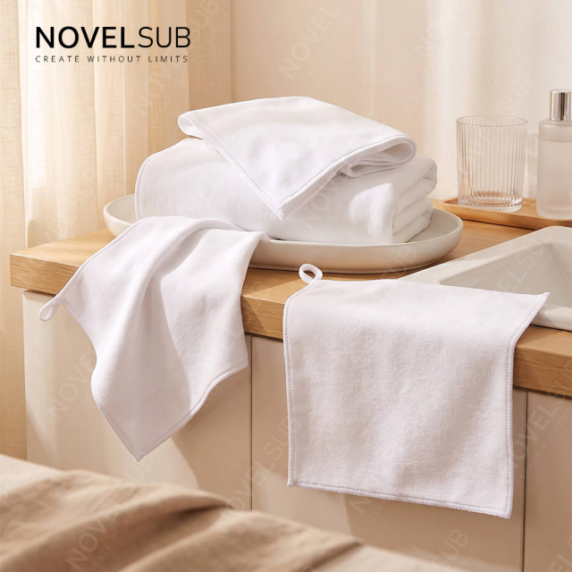 NOVELSUB Sublimation Blank Microfiber Towels Custom DIY Square Towel & Sports Towel for Double-Sided Printing
