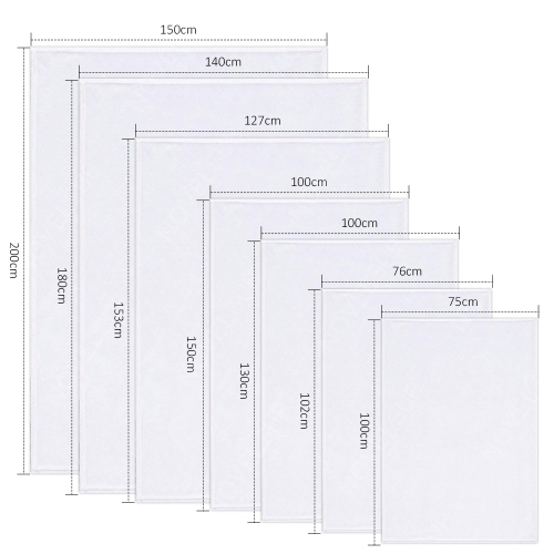 NOVELSUB Sublimation Blank Flanel Blankets Custom DIY 300g Flannel Blankets for Double- sided Printing
