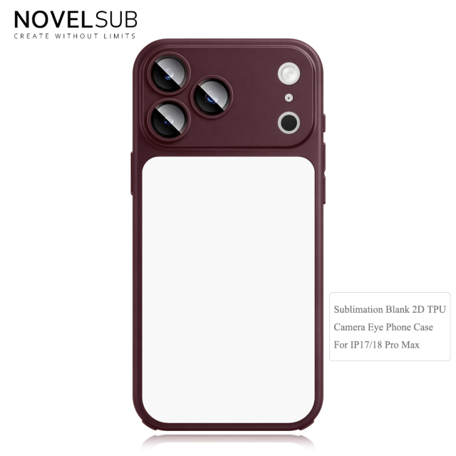 NOVELSUB New Sublimation Blank 2D Color TPU Phone Cases With Camera Screen Protector | Custom DIY Electroplated Oil Spray Phone Cases for Heat Press Printing | for Iphone Series