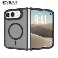 NOVELSUB for Iphone Duo Premium Shockproof 2in1 Fold Phone Case for iPhone Series | TPU + PC | Magnetic Support | Silky-soft Feel | Ready to Use