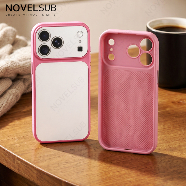 NOVELSUB Sublimation Blank 2D TPU Large-Window Leather Phone Case for Iphone 13 to 17 Series | Custom DIY | Leather texture | Heat dissipation| 8 Colors Available
