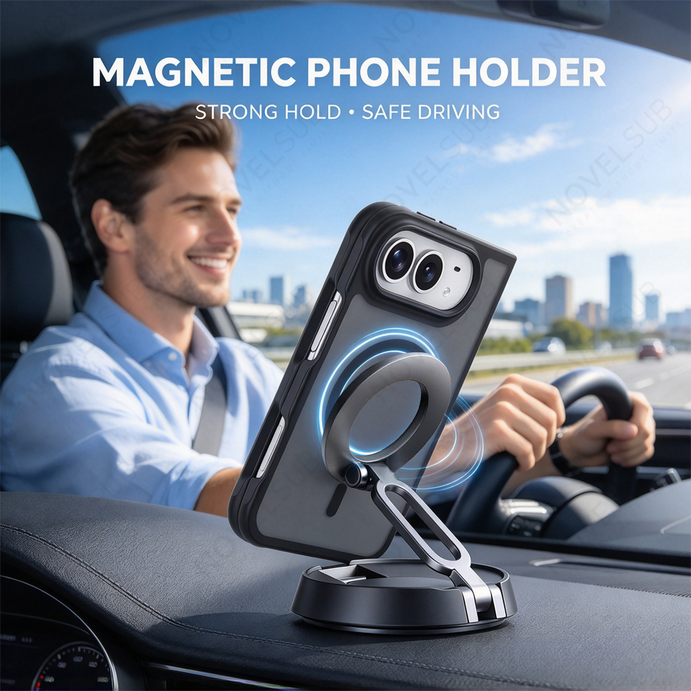 NOVELSUB for Iphone Duo Premium Shockproof 2in1 Fold Phone Case for iPhone Series | TPU + PC | Magnetic Support | Silky-soft Feel | Ready to Use