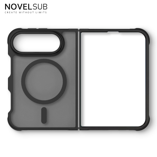 NOVELSUB for Iphone Duo Premium Shockproof 2in1 Fold Phone Case for iPhone Series | TPU + PC | Magnetic Support | Silky-soft Feel | Ready to Use
