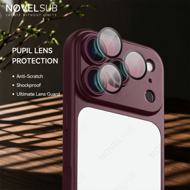 NOVELSUB New Sublimation Blank 2D Color TPU Phone Cases With Camera Screen Protector | Custom DIY Electroplated Oil Spray Phone Cases for Heat Press Printing | for Iphone Series