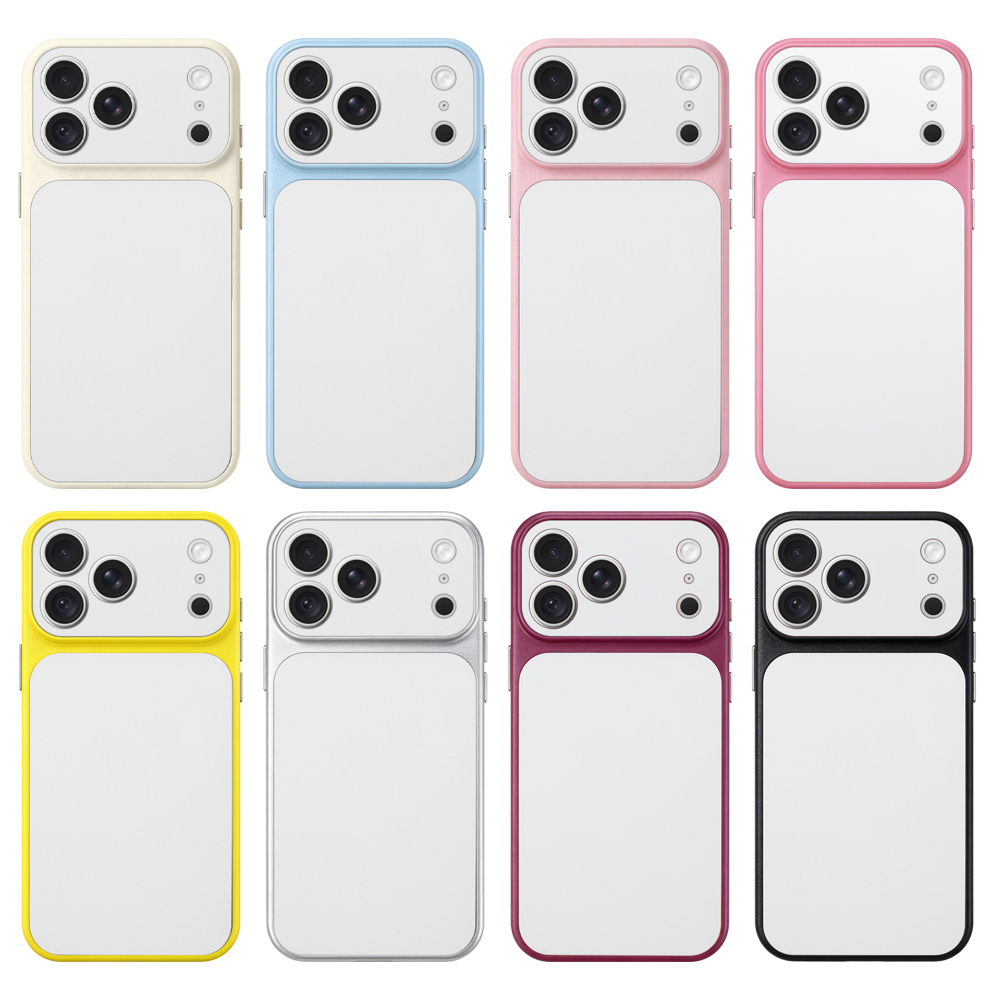 NOVELSUB Sublimation Blank 2D TPU Large-Window Leather Phone Case for Iphone 13 to 17 Series | Custom DIY | Leather texture | Heat dissipation| 8 Colors Available