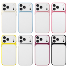 NOVELSUB Sublimation Blank 2D TPU Large-Window Leather Phone Case for Iphone 13 to 17 Series | Custom DIY | Leather texture | Heat dissipation| 8 Colors Available