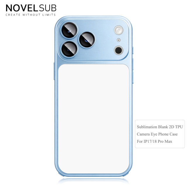 NOVELSUB New Sublimation Blank 2D Color TPU Phone Cases With Camera Screen Protector | Custom DIY Electroplated Oil Spray Phone Cases for Heat Press Printing | for Iphone Series