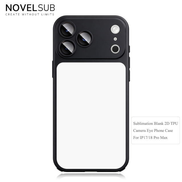 NOVELSUB New Sublimation Blank 2D Color TPU Phone Cases With Camera Screen Protector | Custom DIY Electroplated Oil Spray Phone Cases for Heat Press Printing | for Iphone Series