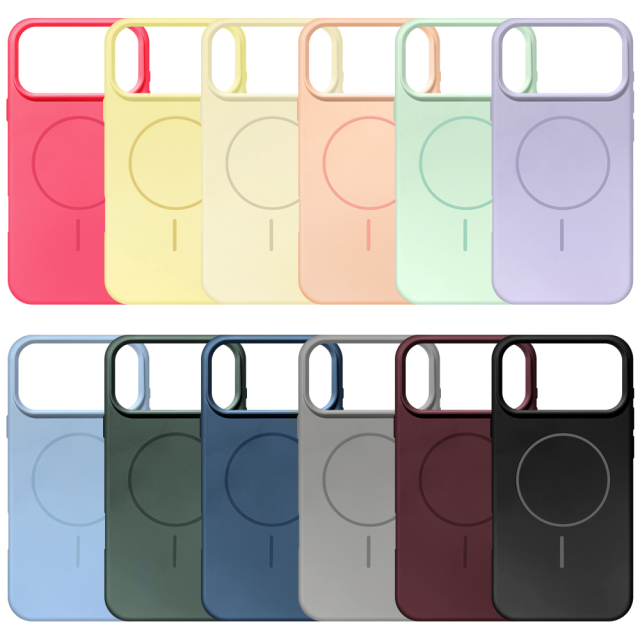 NOVELSUB New Fashion Coloful Soft Silicone Magnetic Phone Cases for iphone 15-17 Series | Ready to Use Phone Cases With Inner Lining & Magnetic Grip