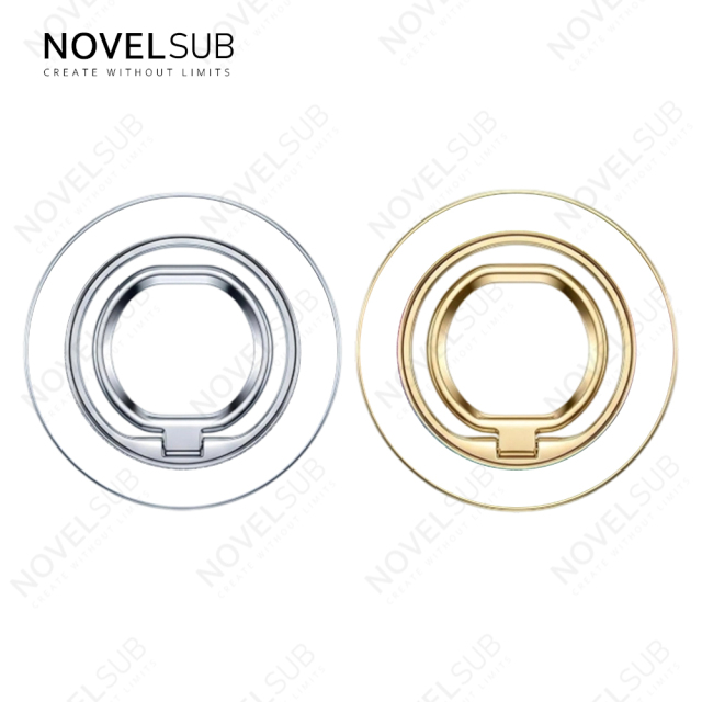 NOVELSUB Sublimation Blank Magnetic Ring Holder Made of  Metal & PC | Custom DIY 360 Degree Rotation Gold & Silver Magnetic Ring Holder |  58*58*5mm Mobile Phone Accessory