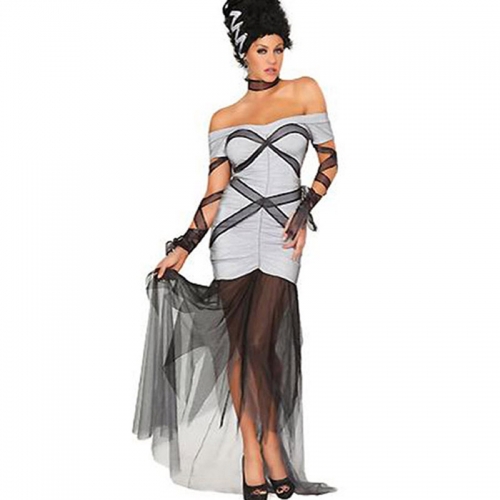 Free Shipping Sexy Mesh Patchwork Halloween Costume
