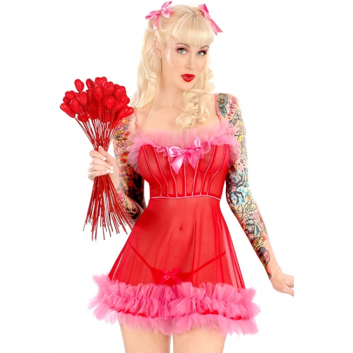 Women Sexy Christmas Babydoll Lingerie