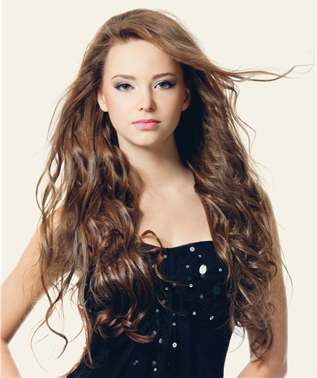 Chocolate Brown #4 Hair Extensions Clip on 