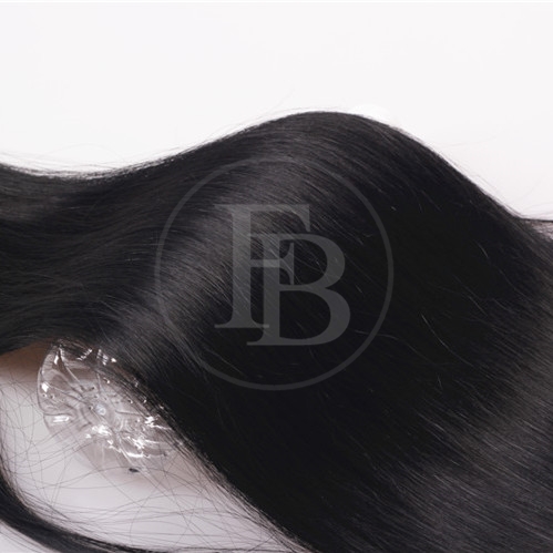 Jet Black #1 Real Hair Clip in Extensions Clip Hair Extension 