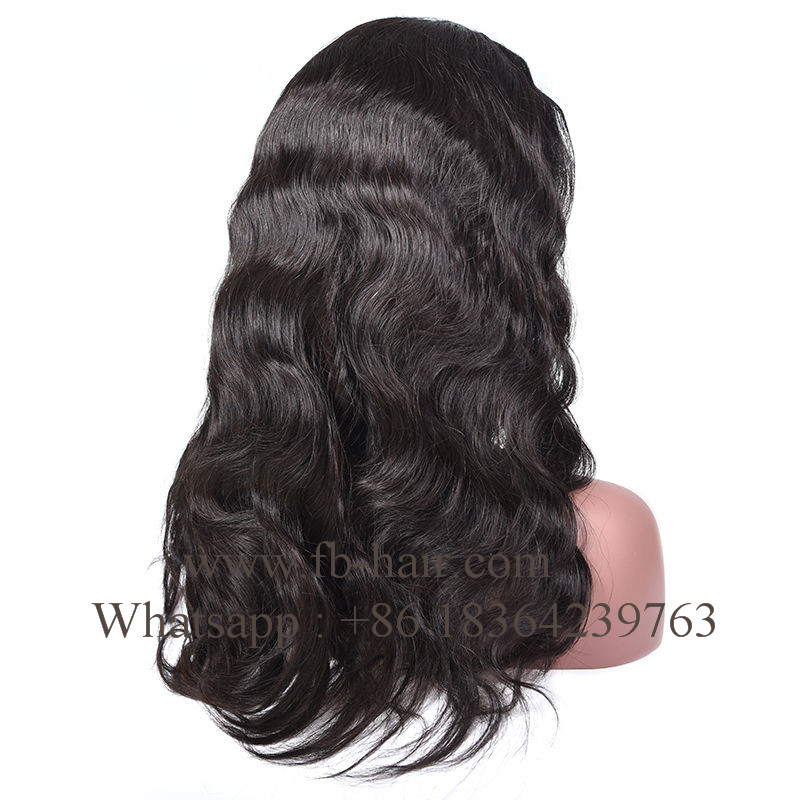 Frontal Lace Human Hair Wig with Baby Hair Free Part Natural Color