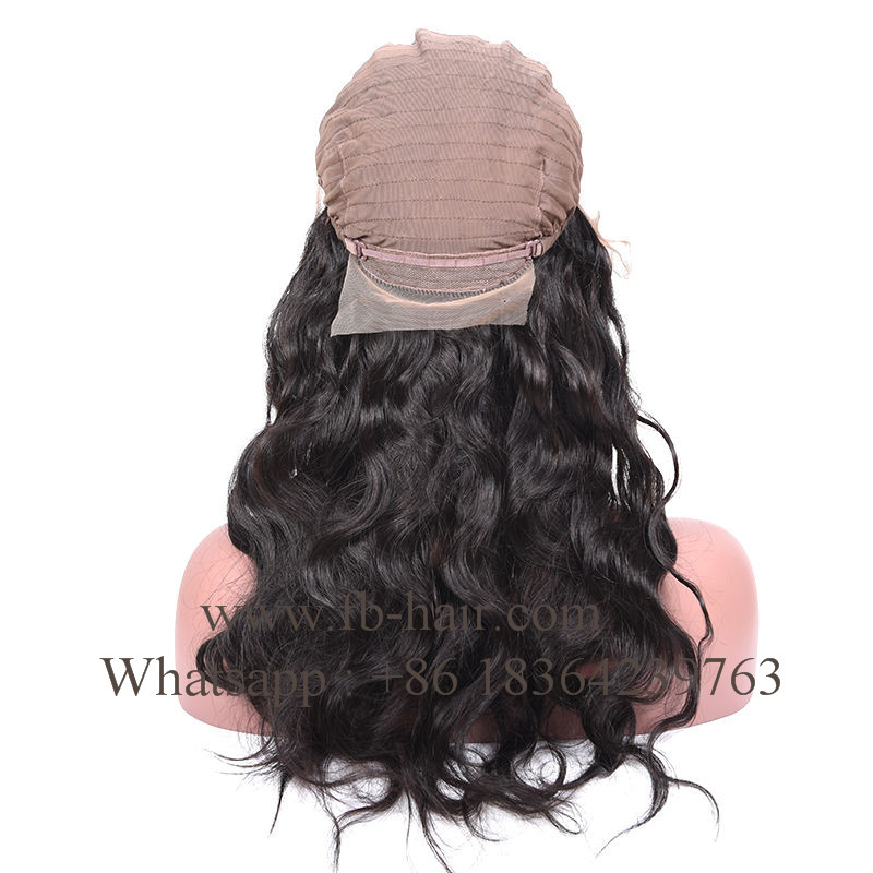 Frontal Lace Human Hair Wig with Baby Hair Free Part Natural Color
