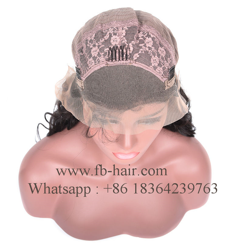 Frontal Lace Human Hair Wig with Baby Hair Free Part Natural Color
