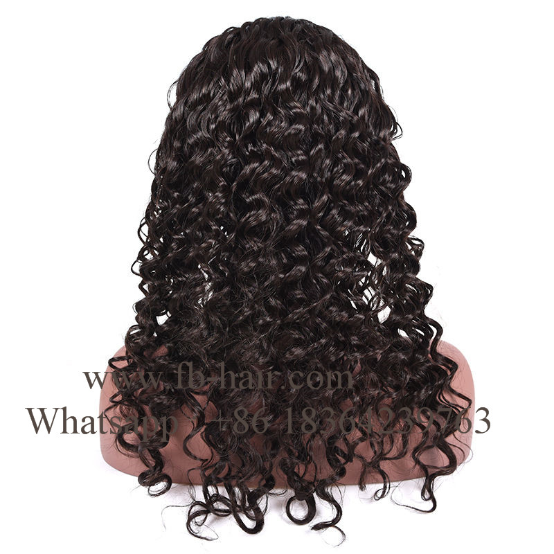 Full Lace Human Hair Wig with Baby Hair Free Part Natural Color