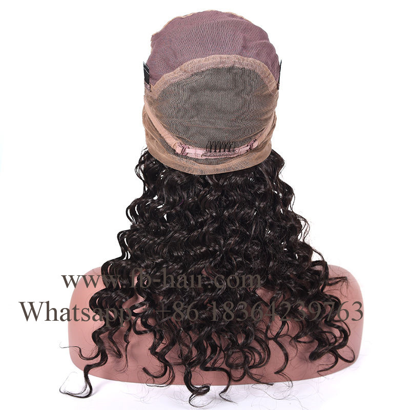Full Lace Human Hair Wig with Baby Hair Free Part Natural Color