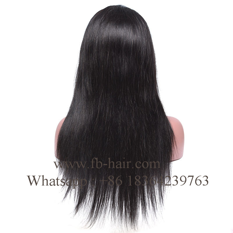 Frontal Lace Human Hair Wig with Baby Hair Free Part Natural Color