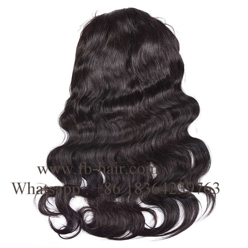 Full Lace Human Hair Wig with Baby Hair Free Part Natural Color