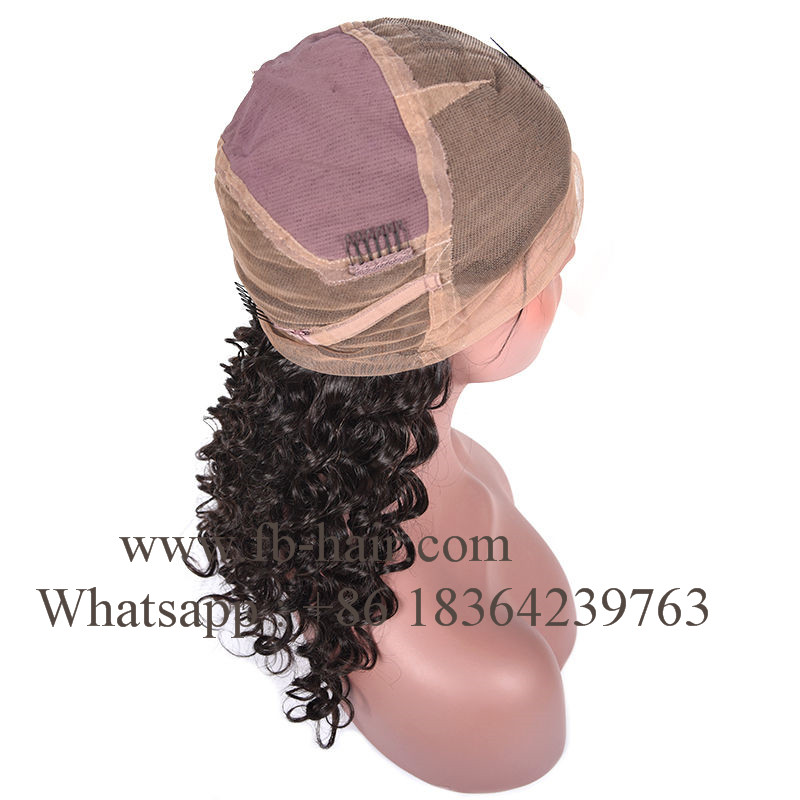 Full Lace Human Hair Wig with Baby Hair Free Part Natural Color