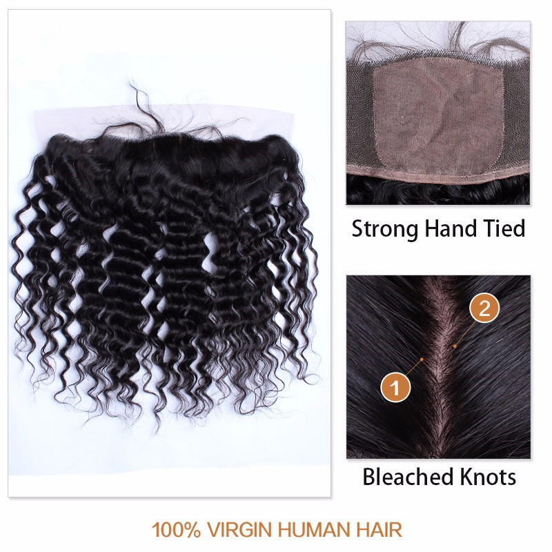 Deep Wave Hair 13X4 Silk Base Lace Closure