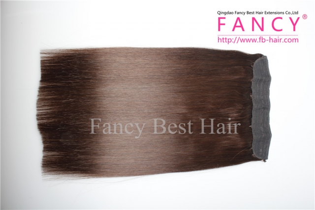 Chocolate Brown #4 Halo Hair Extensions