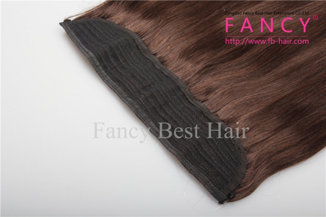 Chocolate Brown #4 Halo Hair Extensions