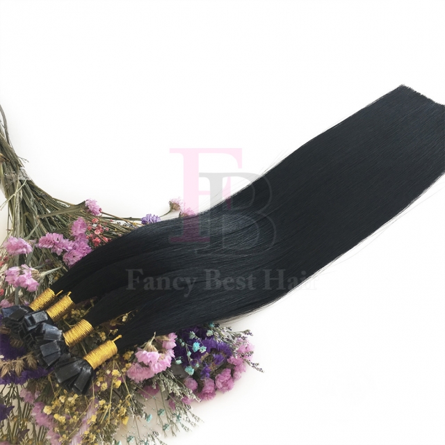 #1 Jet Black Flat Tip Hair