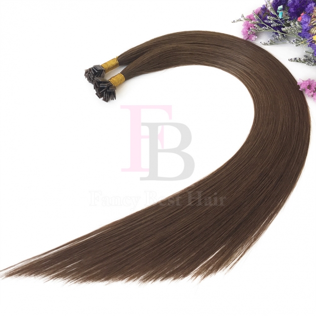 #6 Chestnut Brown  Flat Tip Hair