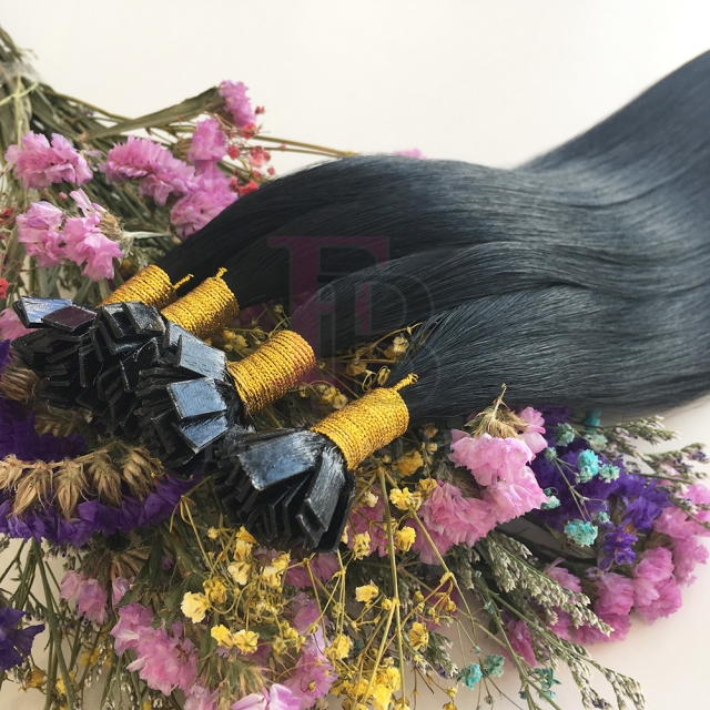 #1 Jet Black Flat Tip Hair