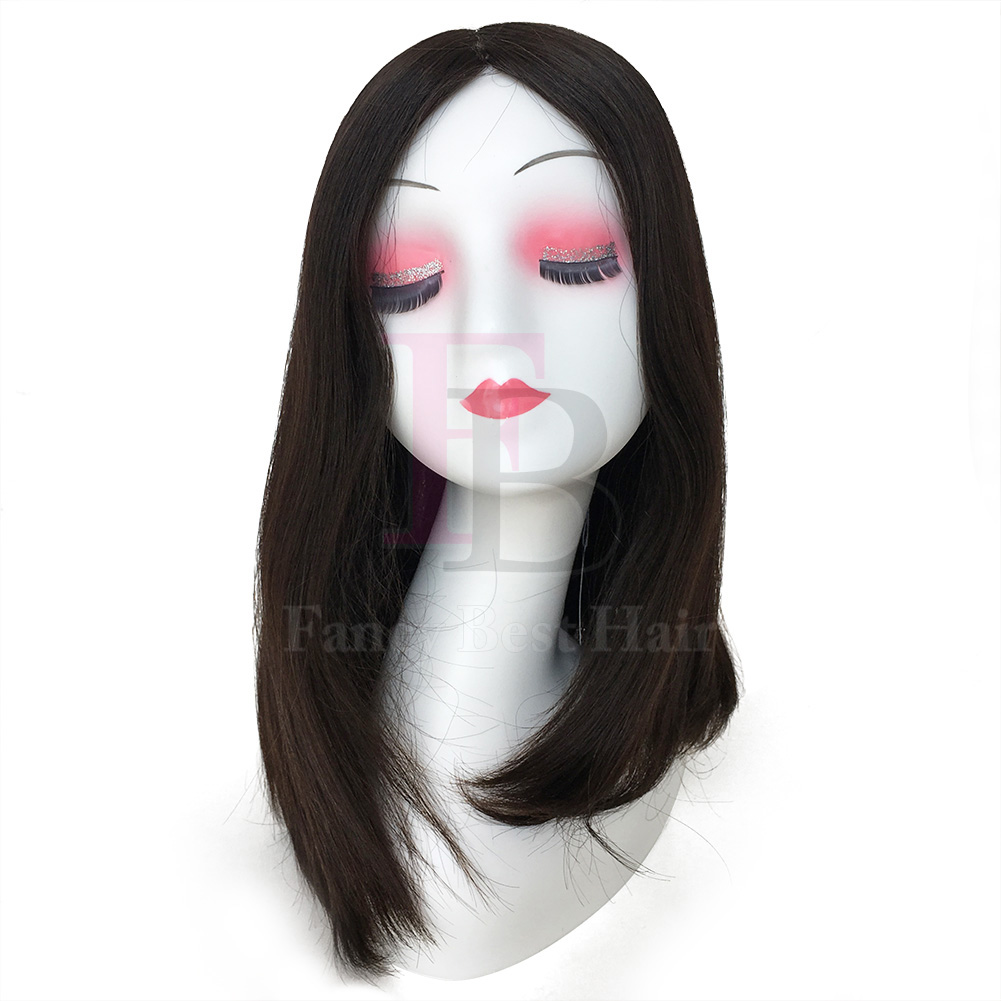 JW03 - #1b 14" Natural Straight Hair Wig