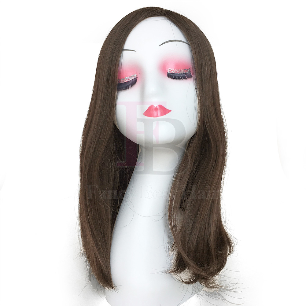 JW03 - #6 14" Natural Straight Hair Wig