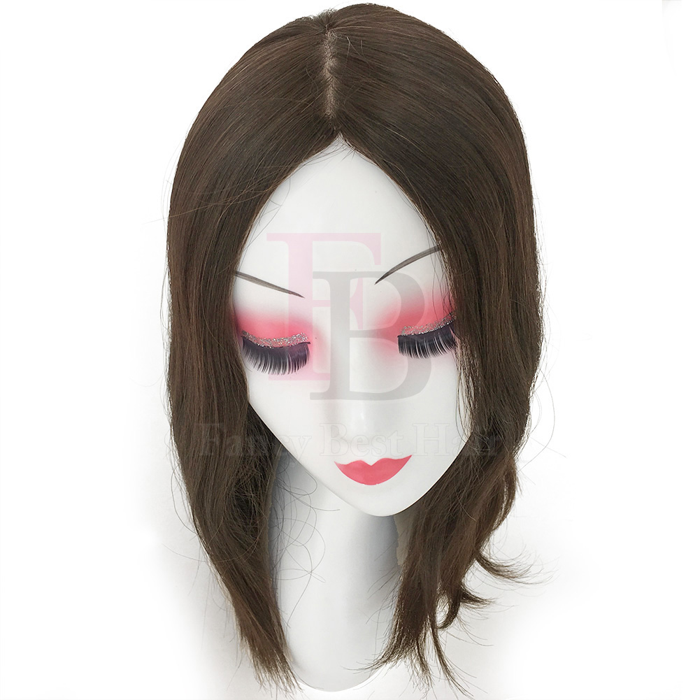 JW03 - #6 14" Natural Straight Hair Wig