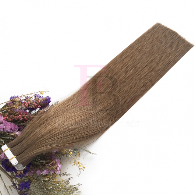 #8 Medium Golden Brown tape hair