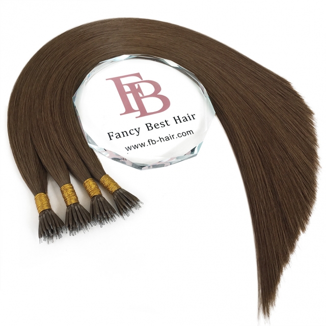 #6 Chestnut Brown Nano Ring Hair
