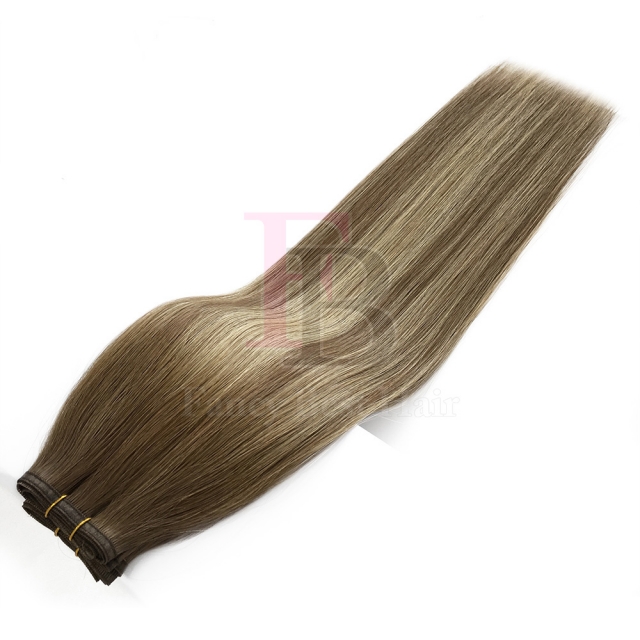#T8-P8/22 Rooted Balayage Flat Weft Hair Extensions