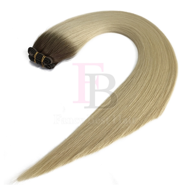 #T4-60 Ombre Flat Weft Hair Extensions