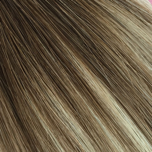 #T4-P8/60 Rooted Balayage Flat Weft Hair Extensions
