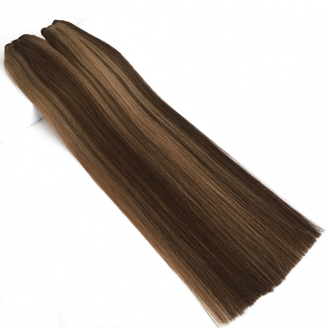 #P4/12 Piano Machine Weft Hair