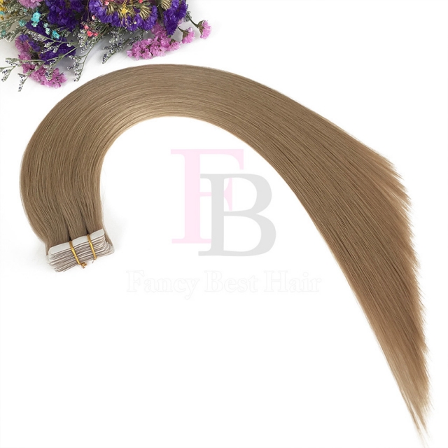 #18 Ash Blonde tape in extensions