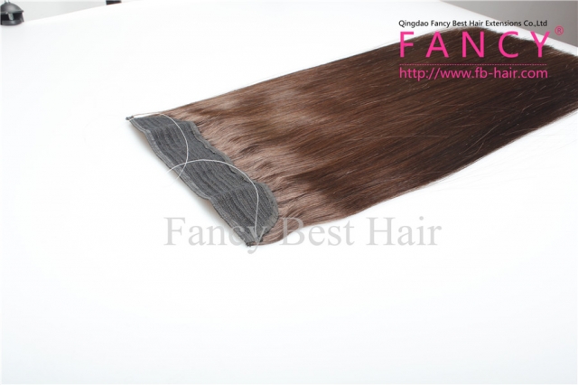 Dark Brown #3 Halo Hair Extensions