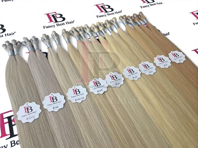 #60A Platinum Blonde Hand Tied Weft