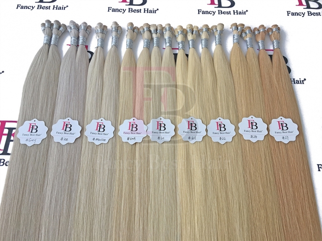 #60A Platinum Blonde Hand Tied Weft