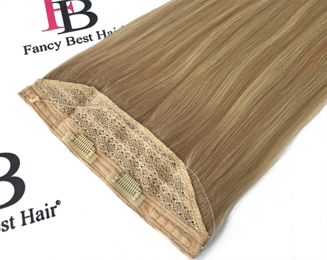 Rooted Balayage #T14-P14/60  Halo Hair Extensions