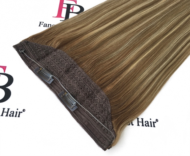 Rooted Balayage #T8-P8/60  Halo Hair Extensions