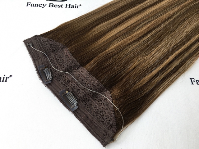 Rooted Balayage #T4-P4/27  Halo Hair Extensions
